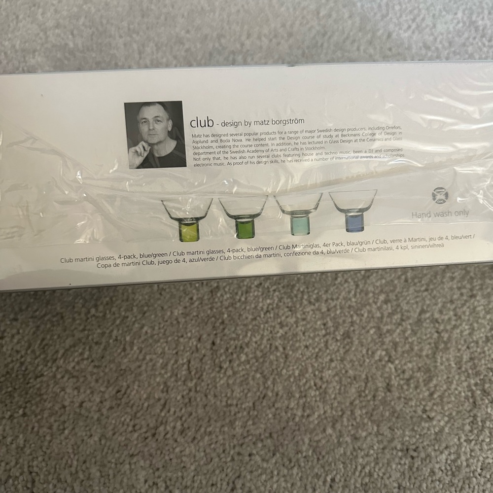 Green & Blue Martini Glasses Set of 4 - Picture 5 of 10